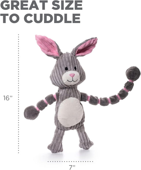 Outward Hound Thunda Tugga Bunny Plush & Squeaky Dog Tug Toy