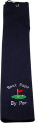 JXGZSO Dad Golf Towel, Embroidered Golf Gift with Clip - Papa Dark Blue