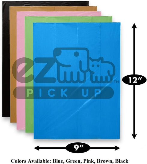 1000 Count 9"x12" Pink Poop Bags - Dog Waste Bag, Cat Litter, EZ Pick Up Puppy Waste Disposal, Large