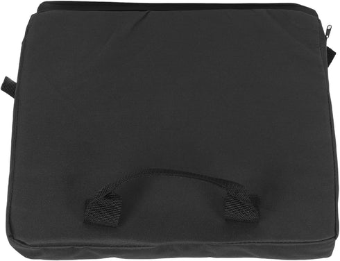 Ddewing Outdoor Folding Chair Cushion Black Zippered Pocket Square Chair Cushion Portable Handle Adjustable Floor Chair
