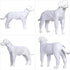 Lovelonglong Four Feet Dog Lightweight Pajamas, Pure Cotton Dog Jumpsuits T-Shirt for Large Medium Small Dogs (White S)