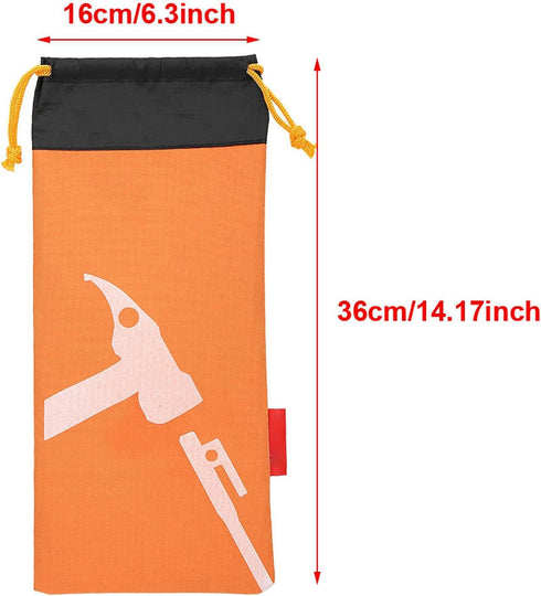 Tent Peg, Bag Camping Portable Tent Stakes Bag Hammer Nail Pouch for Hiking Camping Tent Hammers and Other Accessoris