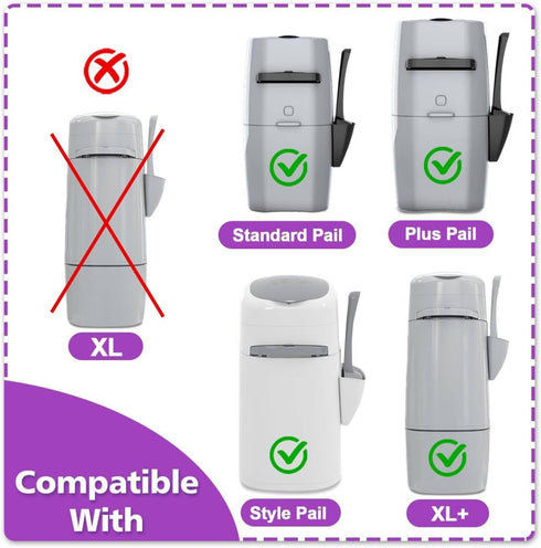 SOHBCLE 4-Pack Cat Litter Refill Bags| Cartridges Compatible with Genie Cat Litter Refills Standard,Plus and Style Pail