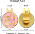 Hafhue Pink Gold Golf Ball Marker with Hat Clip - Funny Golf Accessories for Women, Gifts for Golf Lovers
