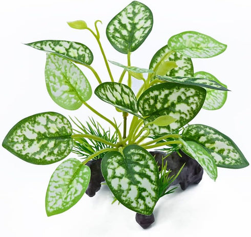 Reptile Artificial Plants - Terrarium Decorations Supplies, Amphibian Habitat Hideout Tank Accessories, Rainforest