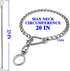 Dog Chain Collars, 304 Stainless Steel Chew Proof Necklace for Small Medium Large Dogs, Anti Winding Leash Extension