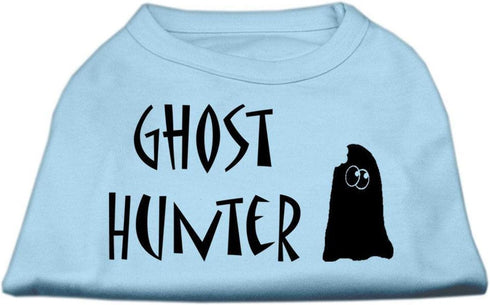Halloween Pet Dog & Cat Shirt Screen Printed, Ghost Hunter, Red 2XL (20-25 lbs.)
