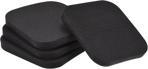 uxcell Treadmill Mat - 3.9"x3.9" Exercise Equipment Mat for Floor Protection, Sound Reduction, Black 4Pcs