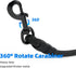Mile High Life Dog Leash with Comfortable Padded Handle, Black Nylon Rope, Heavy Duty 4 Feet Dog Leash (Black)