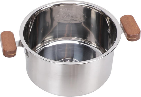 304 MAVIS LAVEN Multi Purpose Pot, Stainless Steel Deep Cookware with Glass Lid and Frying Basket, for Soup Stock Pasta