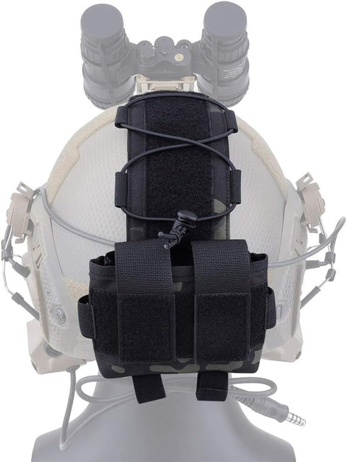 KRYDEX Tactical Helmet Pouch Battery Box, Counterweight Pouch for Tactical Helmet Accessory Storage with Hook and Loop