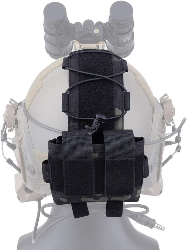 KRYDEX Tactical Helmet Pouch Battery Box, Counterweight Pouch for Tactical Helmet Accessory Storage with Hook and Loop