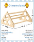 15.5" 10.6" 7" vensovo Chicken Perch Roosting- Woodern Chick Roosts and Perches Stand Training Perch for Baby Chicks