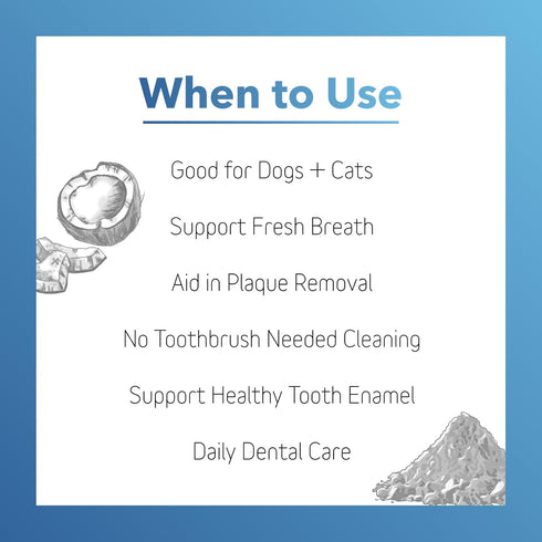 In Clover Dental Health Powder for Dogs and Cats, Natural Supplement for Dental Health, Sweeten Breath, Daily Use