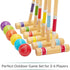 Set 28In,Colored Set ApudArmis Six Player Croquet with Premiun Rubber Wooden Mallets Ball,Wickets,Stakes - Lawn