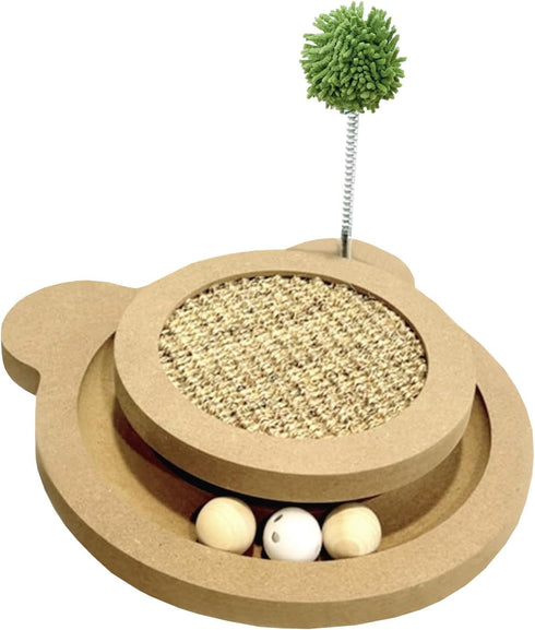 Cute Cat Scratcher,Interactive Scratcher Toys for Indoor Cats and Kitten Natural Sisal
