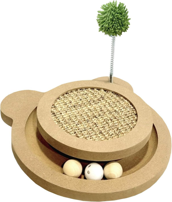 Cute Cat Scratcher,Interactive Scratcher Toys for Indoor Cats and Kitten Natural Sisal