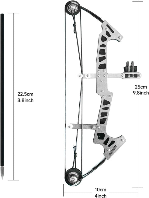 TIETHEKNOT Set Archery Bow Left and Right Hand Compound Bow Hunting Bow Metal Material Catapult RH/LH for Practice
