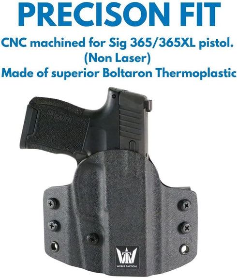 Weber Tactical Holster, Optics Ready OWB, USA Made, Adjustable Passive Retention for 9MM and .40
