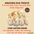 Amazing Dog Treats - Beef Cheek Rolls Mega Thick (Bully Dust Flavor, 5-6" - 8 Count) - Safe Rawhide Alternative