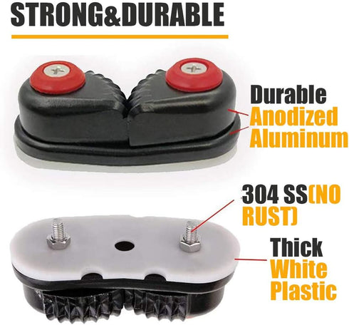 Kayak Cam Cleat, Aluminum Fast Entry Cleats for Boat Canoe Sailing Dinghy