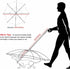 OMEM Portable Modular Dog Umbrella with Leash, Pet Outdoor Rainproof Supplies, Diameter 28.3"
