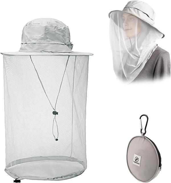 Flammi Mosquito Net Hat, Safari Hat with UPF 50+ Sun Protection, Boonie Hat for Men and Women