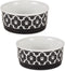 Bone Dry Lattice Collection Pet Bowl & Canister, Small Set, 4.25x2 inches, Black, 2 Piece