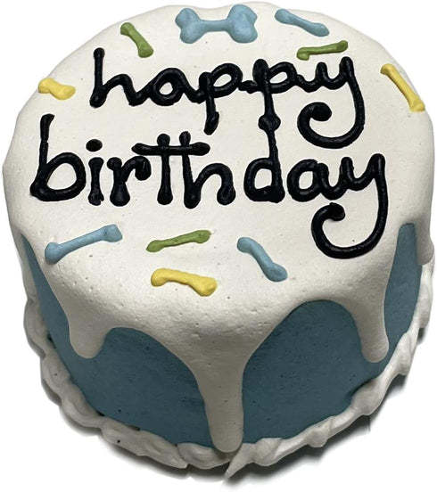 Biscuit Company Blue Dog Birthday Baby Cake - Crunchy Biscuit Texture, Natural Gourmet Pet Treat, 3 Inch