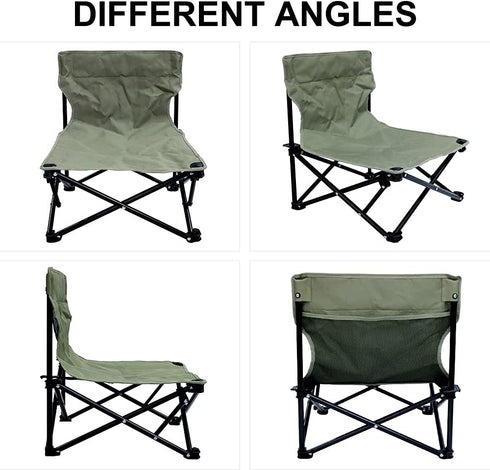 TIYASTUN Low Beach Chairs for Adults,Lightweight Camping Chair, Camp Chair, Folding Chairs for Outside Folding Lawn