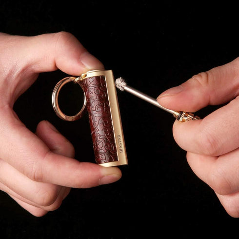Permanent Match Keychain Matchstick Fire Starter Immortal Lighter, Refillable Flint Match Stick for Outdoor Camping,
