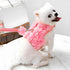 Cute Dog Harness - Escape-Proof Flower Harness with Leash Set, Soft Mesh Small Puppy Vest for Cats and Dogs, Pink &