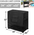 EDOSTORY 600D 80 34L 20W 32H inch, Cooler Cart Cover, Waterproof UV Resistant Oxford Fabric Fit for Most Quart Rolling