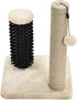 Amazon Basics Cat Scratching Post with Brush, 12.2 x 12.2 x 16.54 inch for Kittens, Beige Color