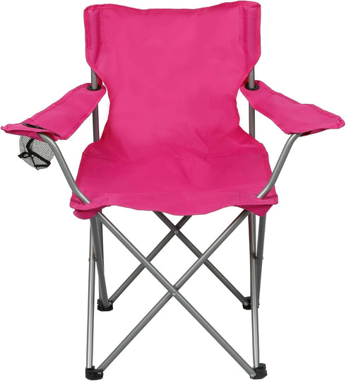 Generic Folding Camping Chair with Cup Holder, Adult Portable Padded Outdoor Chair, Lightweight,