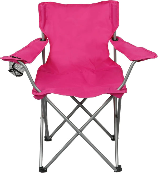 Generic Folding Camping Chair with Cup Holder, Adult Portable Padded Outdoor Chair, Lightweight,