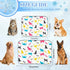 Generic 28" X22" Dog Cat Cooling Mat Ice Silk Dog Kennel Mat Cartoon Doodle Bed for Kennel Washable Cool Pad for Dogs