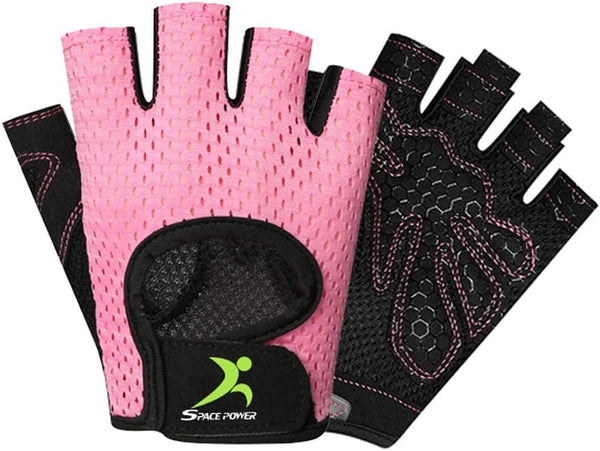 spacepower Workout Gloves - Lightweight Breathable Gym Gloves for Women & Men's