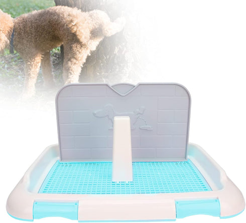 Pet Dog Toilet Litter Box, Portable Indoor Puppy Training Toilet Tray, Blue
