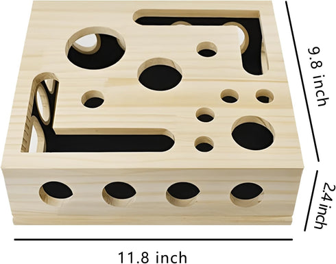 Generic Cat Scratch Puzzle Enrichment Box with Sandpaper - Cat Nail File Enrichment Box for Indoor Cats, Stress-Free