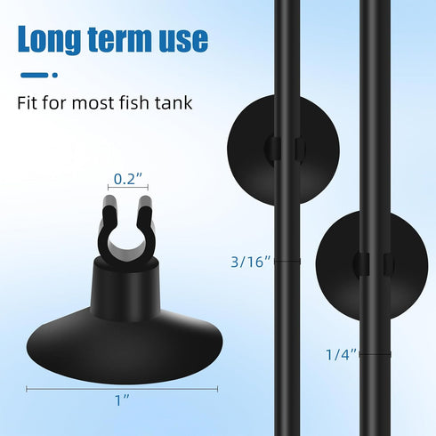 AQUANEAT 14Feet Aquarium Airline Tubing, Standard 3/16" Tubing with Air Pump Accessories (Black)