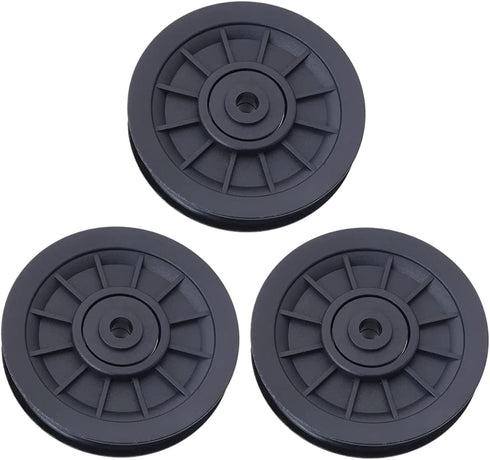 Pulley Wheel for Gym Equipment, 90mm/3.5" Nylon Bearing Replacement Wheel for Cable Machines