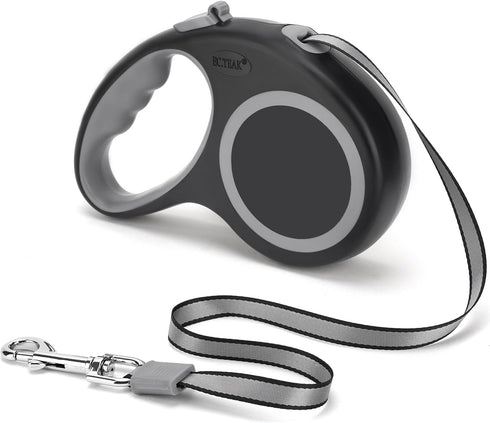 Retractable Dog Leash 16 FT Durable Comfortable Leash for Small Medium Dogs/Cats Up to 50 lbs, One-Handed Brake, Stainless Steel Spring, Strong Nylon Tape No Tangle