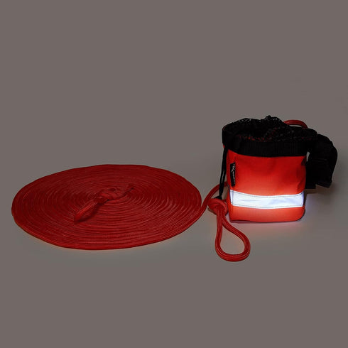 Water Rescue Throw Rope Bag with 50/100 Feet Floating Life Line and Whistle Clip for Boating