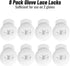 Jomeya 8 Pack Glove Locks, Universal Fit Baseball and Softball Lace Locks, No More Knots Required