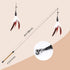 Pawaboo Feather Teaser Cat Toy, Interactive Wand with 34.5" Long Wand and Bell, Wine Red & White Feather