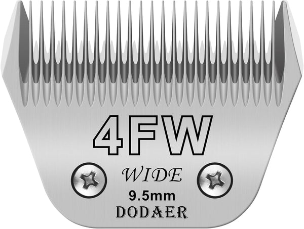 Professional Detachable Pet Dog Grooming Blades | Size 4FW Dog Grooming Wide Blade | Cutting Length 3/8", Compatible