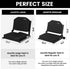 Jauntis Stadium Seats for Bleachers, Bleacher Seats with Ultra Padded Comfy Foam Backs and Cushion, Wide Portable