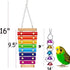 Finch Colorful Bird Xylophone Toy Interactive Training Toy Bird Cage Bell Toy Accessories Music Musical Enrichment