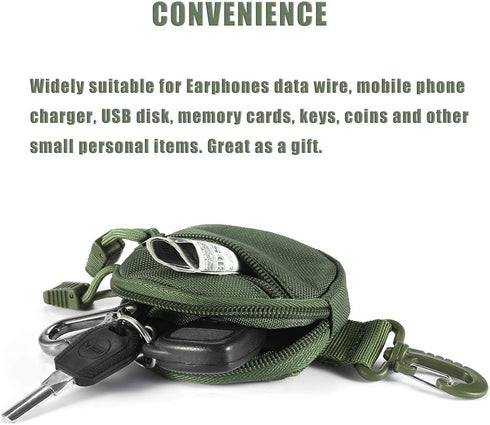 Small Molle Pouch Accessories, Upgraded EDC Pouches Military Gear, Tactical Bag Case for Coin Purse, Keychain, Wallet